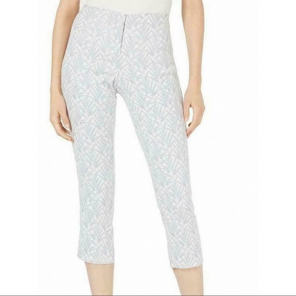 New Alfani Jacquar High-Wasit Cropped Pants​ - Picture 2 of 4